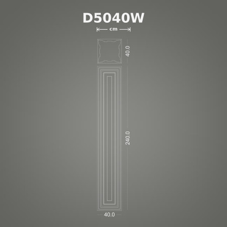 40x40x240 cm Pilaster Sütun Poliüretan dekorasyon malzemesi