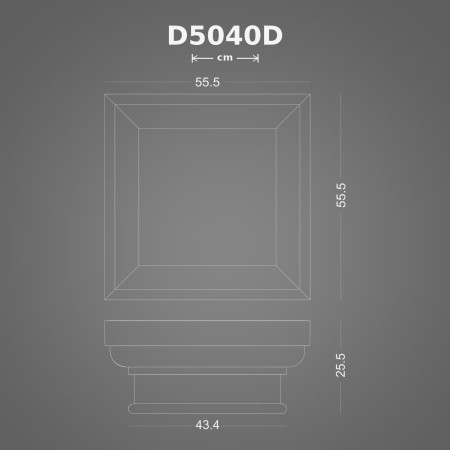 56x56x26 cm Pilaster Sütun Poliüretan dekorasyon malzemesi