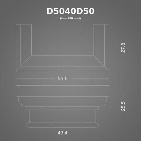 Poliüretan dekorasyon ürünü Pilaster Sütun 28x56x26 cm
