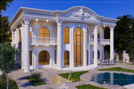 Exterior arrangements of prefabricated polyurethane villas decorative prefabricated polyurethane exterior design polyure architectural drawings