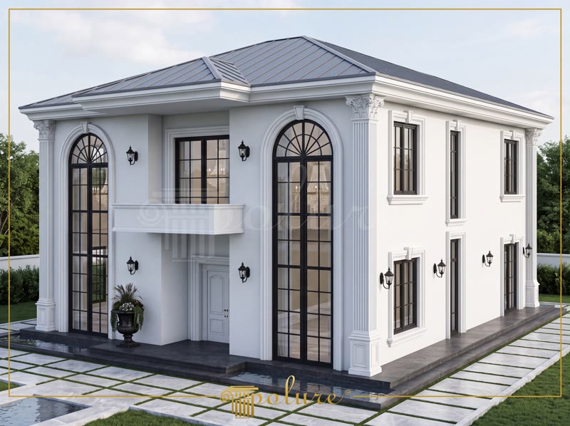 Poliüretan Dış Cephe Söve ve Pilaster Sütun Modelleri Poliüretan dış cephe söve ve kaplama sistemleri, binaların dış yüzeylerine mimari estetik ve ısı yalıtımı 
