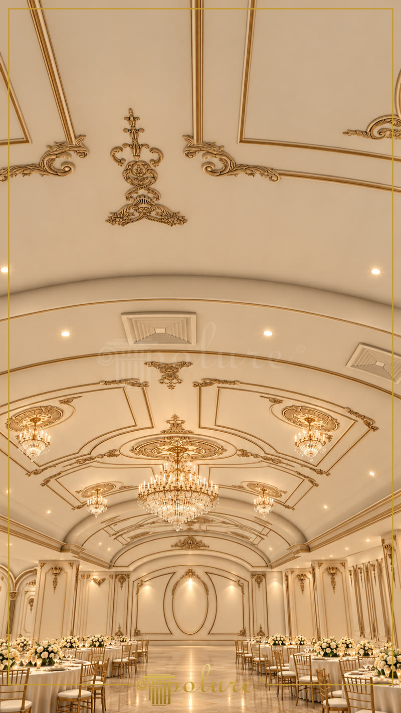 Poliüretan Düğün Salonu Tavan Paneli ve Süsleme Dekoru