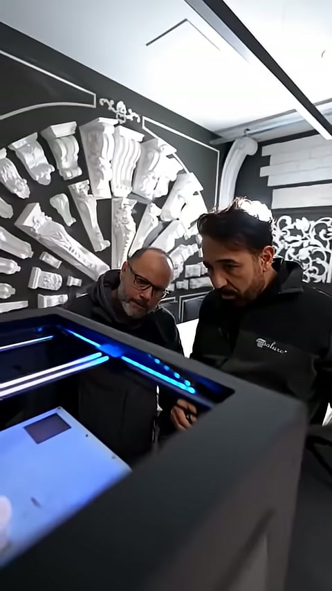 Açık cihaz içinde beyaz minyatür parçanın üretimi sürüyor.