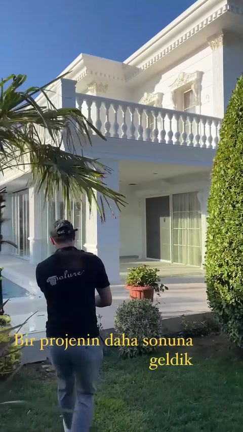 3D Mimari Çizimle Poliüretan Villa Dış Cephe Tasarımı