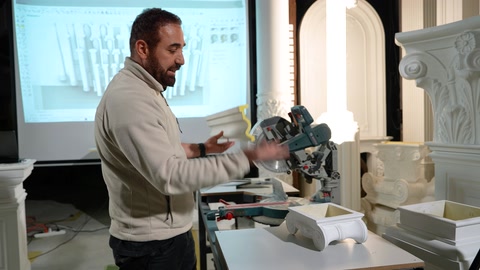 Söve parçasının kesim tezgahına yerleştirilmesi ve ölçü alınması