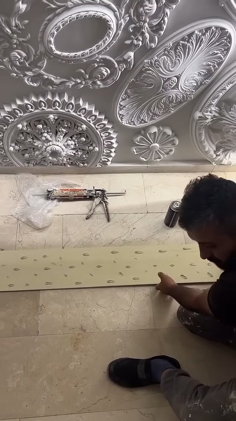 Poliüretan 3D Desenli Duvar Paneli Montajı