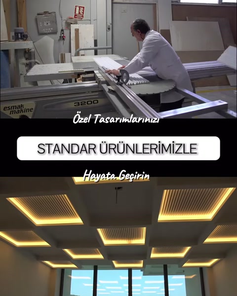 Dekoratif armatür parçası atölyedeki kesim tezgâhında işleniyor
