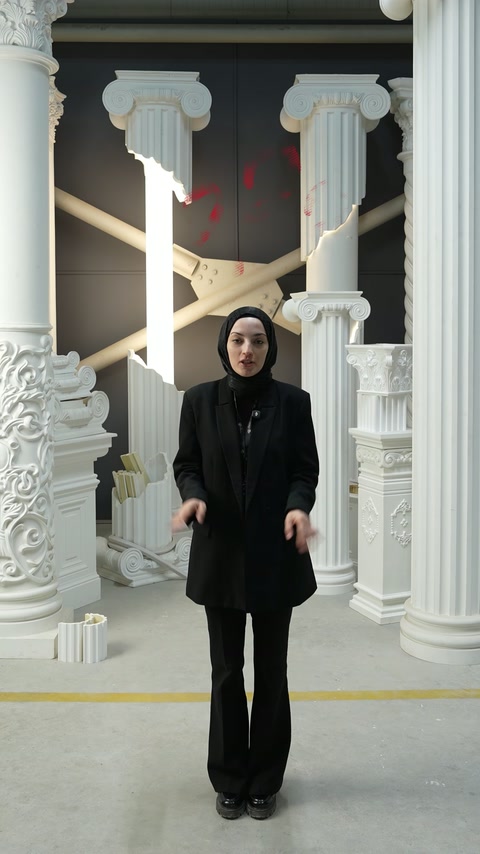 Sunucu, farklı başlık ve gövde detaylarına sahip sütunları tanıtıyor.