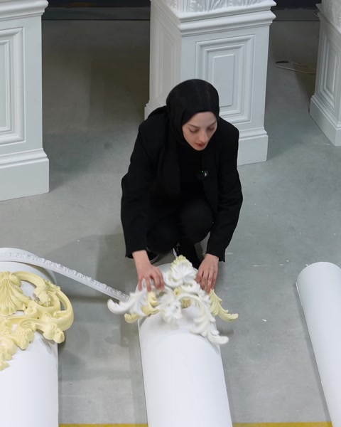 Esnek çıta sütun üzerinde ölçülerek konumlandırılıyor