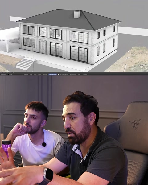 Villa projesinin tamamlanmış üç boyutlu genel görünümü