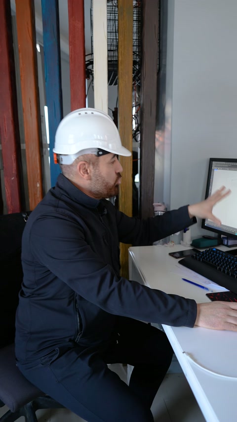 Monitörde profil kesitine ait kavisli teknik çizgiler görüntüleniyor