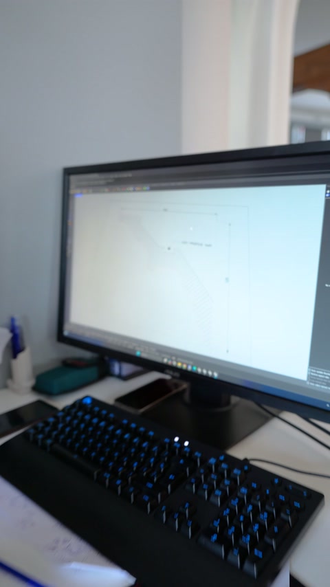 Çizimin ölçülendirme çizgileri ve kesit geometrisi ekranda inceleniyor
