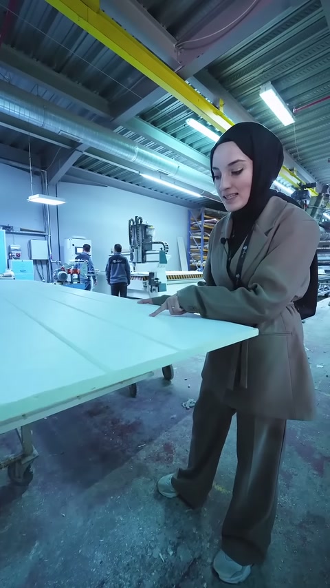 Sunucu elini beyaz panelin kanallı bölümü üzerinde gezdiriyor