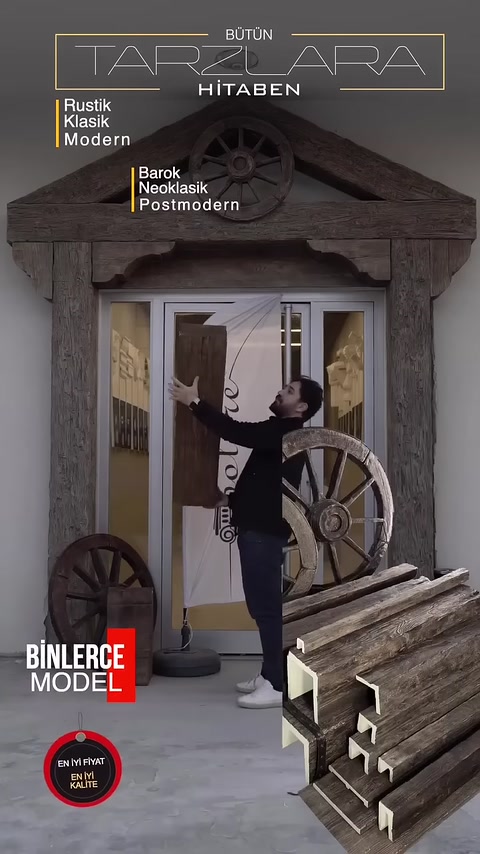 Ahşap dokulu kirişler ve farklı tekerlek modelleri birlikte sunuluyor